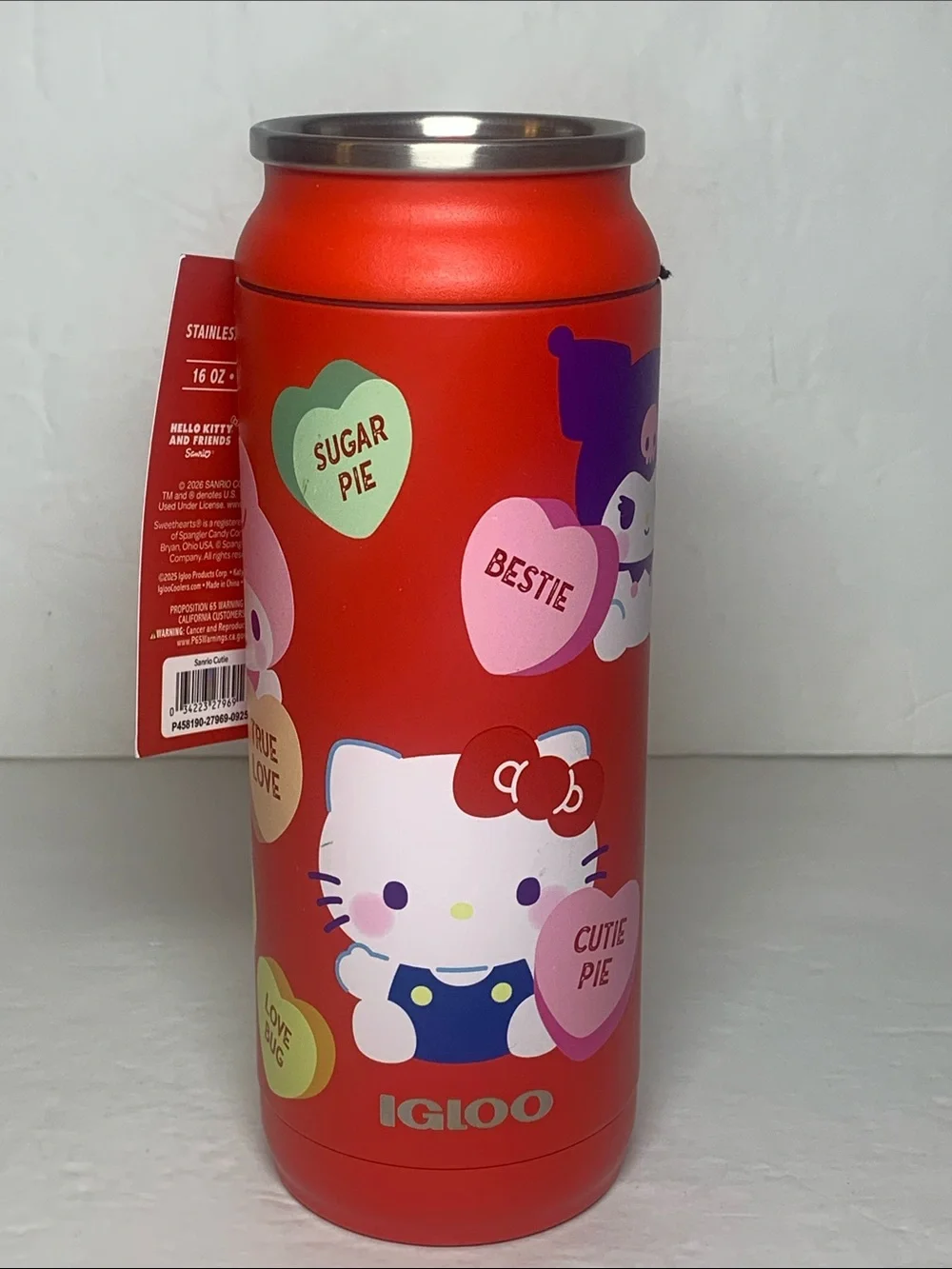 NWT Hello Kitty & Friends 16 oz Can Igloo Cooler Red